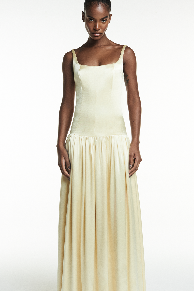 VESTIDO LONGO CORPO CORSET CETIM CREME (8838231982307)
