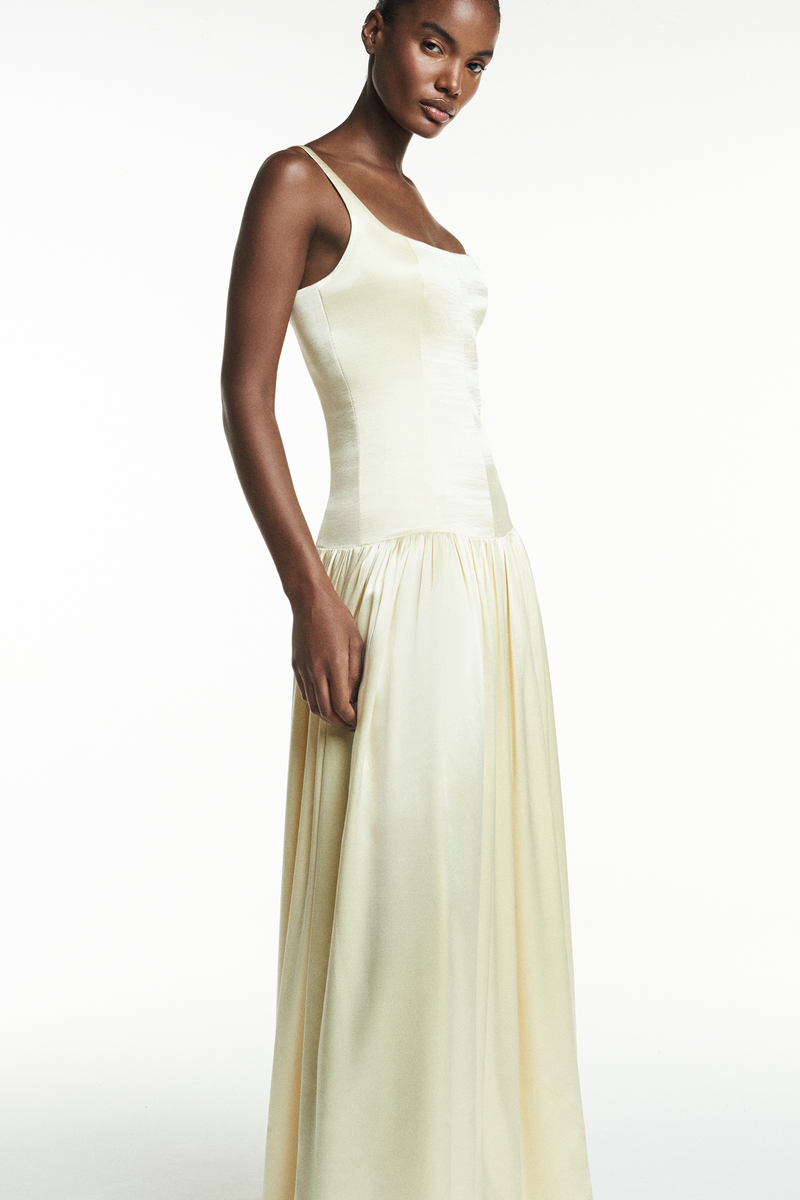 VESTIDO LONGO CORPO CORSET CETIM CREME (8838231982307)