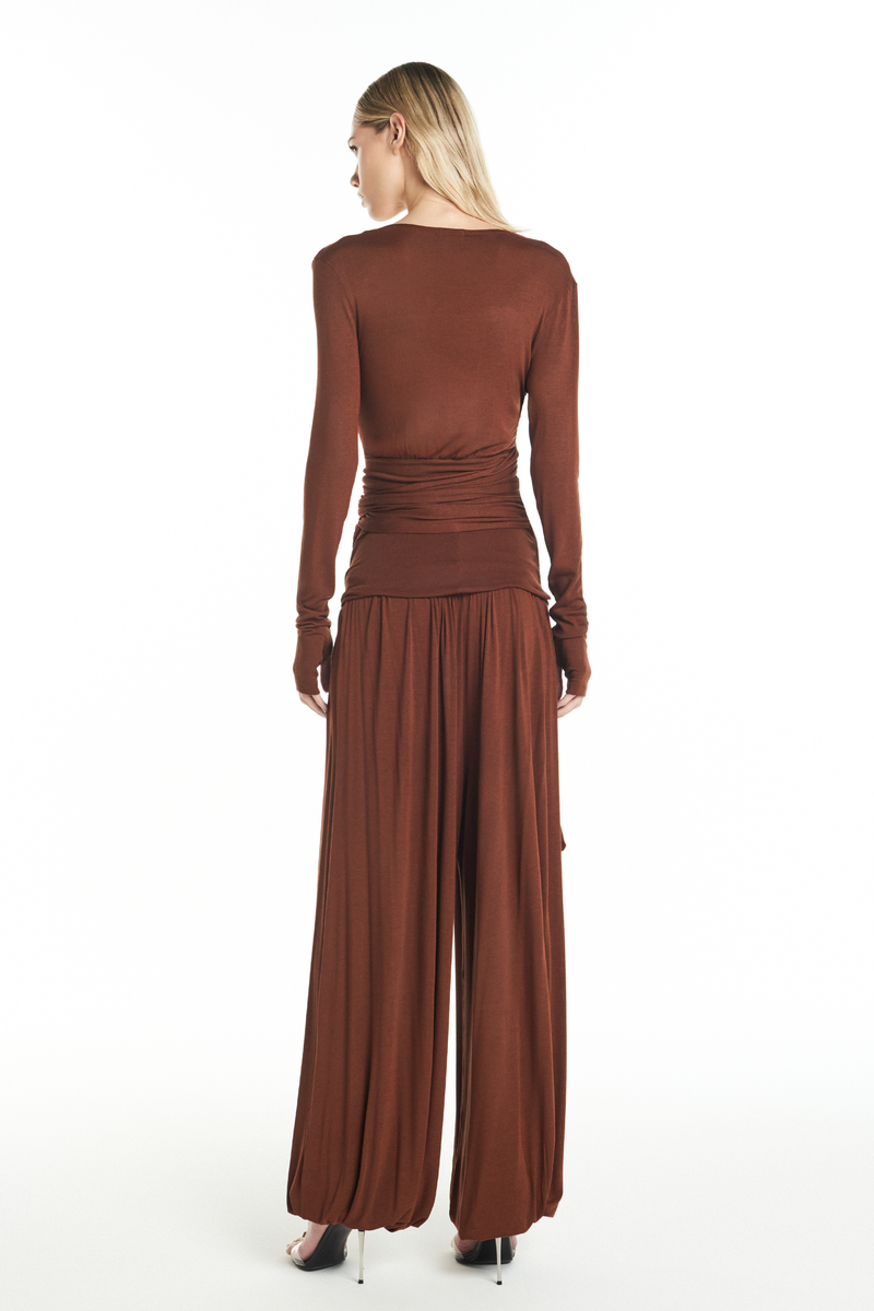 BLUSA CACHECOUER MALHA MARROM (8928980369635)