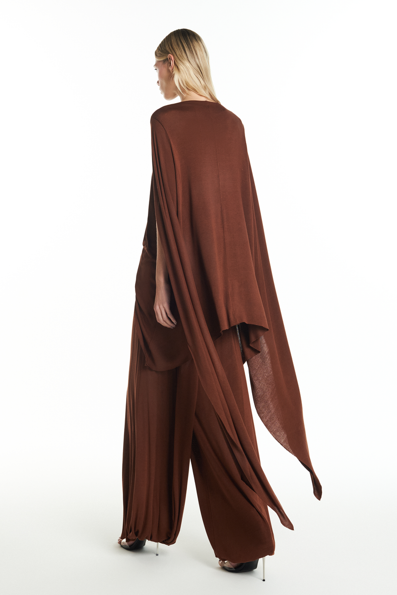 CALÇA ALADIM CÓS DOBRÁVEL MALHA MARROM (8928984465635)