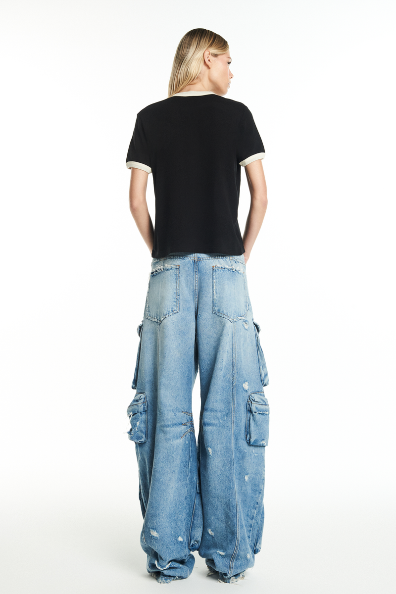CALÇA JEANS MÚLTIPLOS BOLSOS (8929156890851)