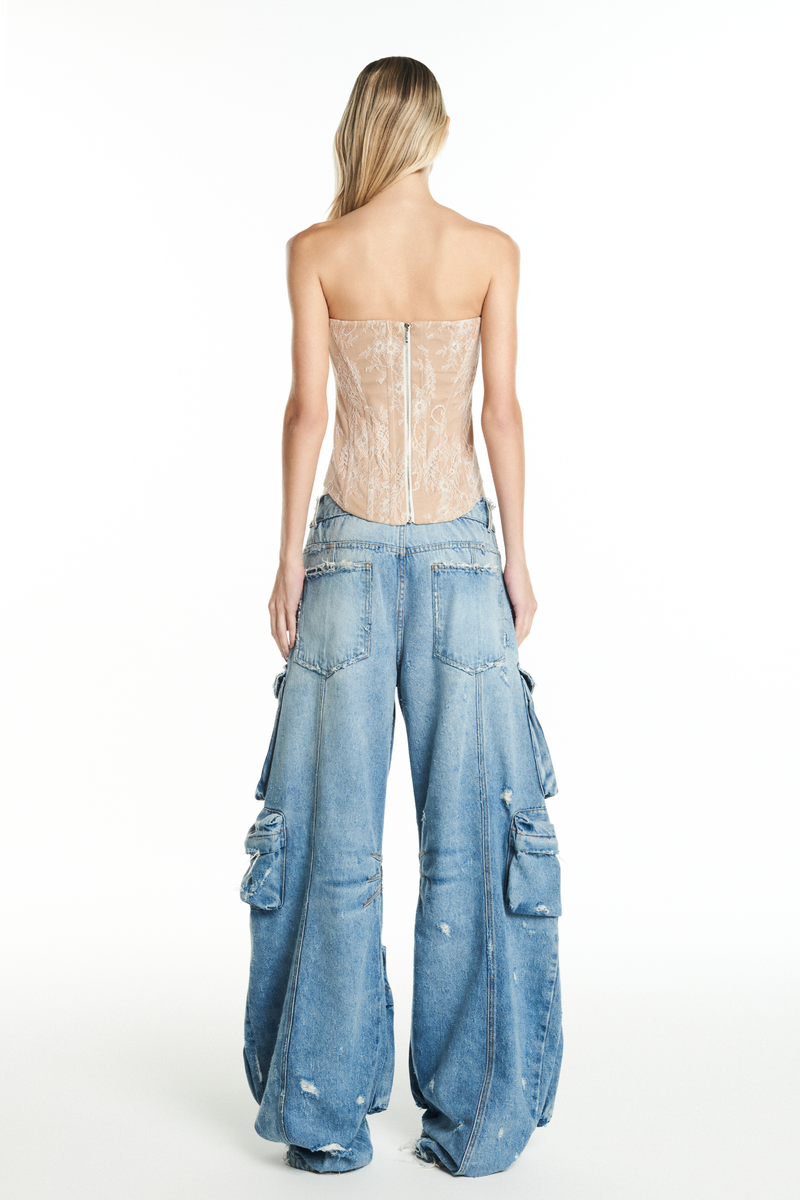 CALÇA JEANS MÚLTIPLOS BOLSOS (8929156890851)