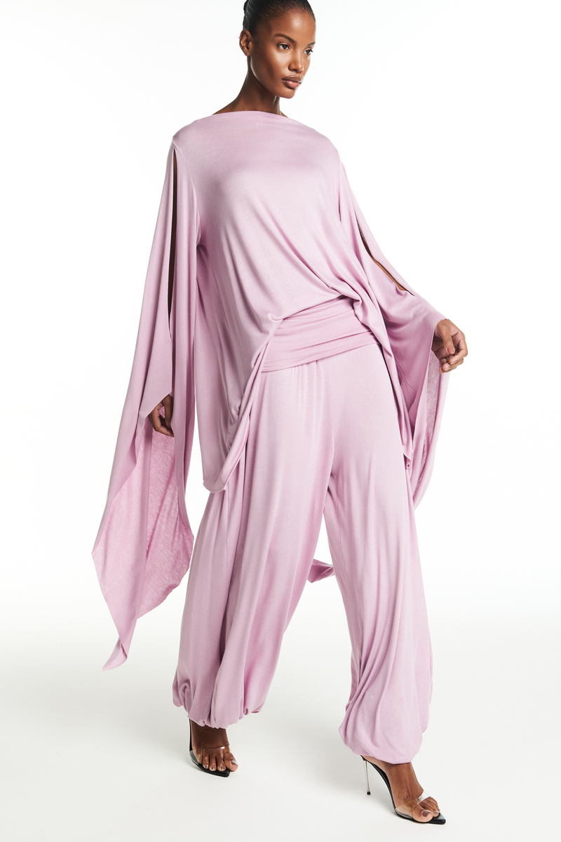CALÇA ALADIM CÓS DOBRÁVEL MALHA LAVANDA (8928984269027)