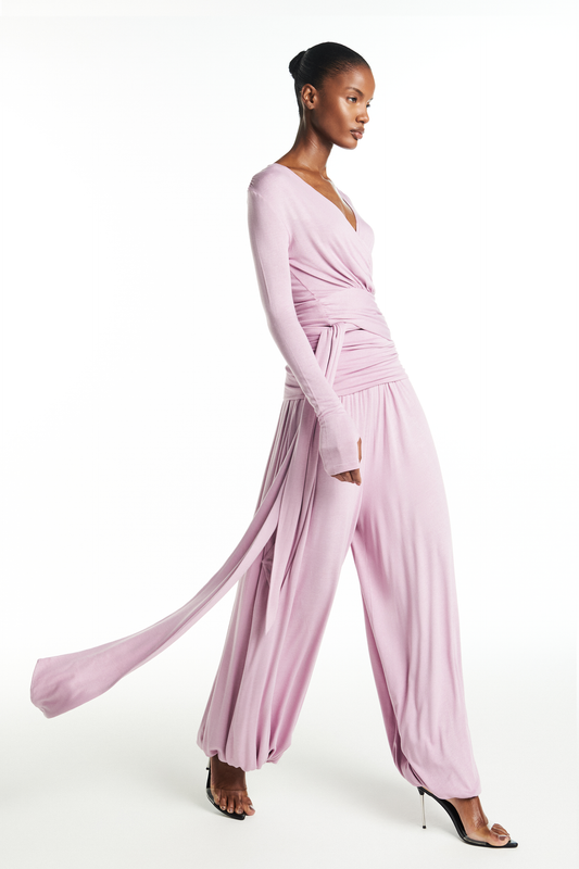 CALÇA ALADIM CÓS DOBRÁVEL MALHA LAVANDA (8928984269027)