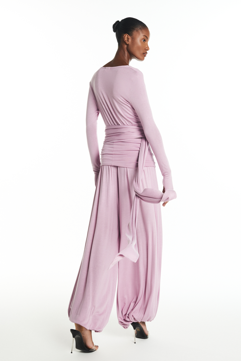 CALÇA ALADIM CÓS DOBRÁVEL MALHA LAVANDA (8928984269027)