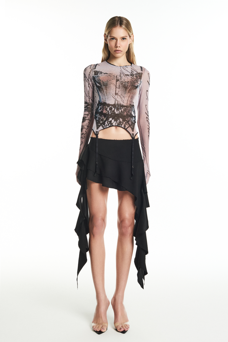 BLUSA MANGA LONGA LUVA TULE ESTAMPA CORSET (8928982335715)