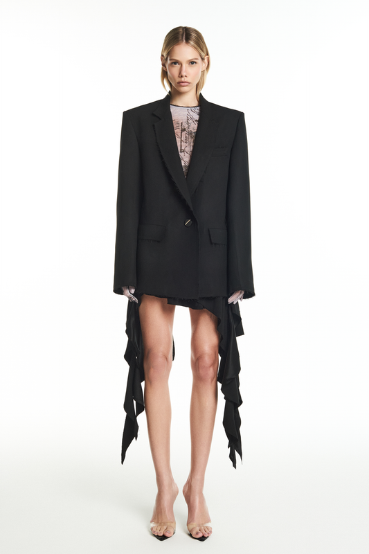 BLAZER ALFAIATARIA A FIO PATOU HEAVY PRETO (8928979386595)