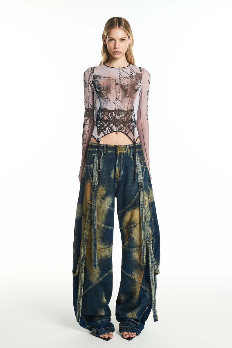 BLUSA MANGA LONGA LUVA TULE ESTAMPA CORSET (8928982335715)