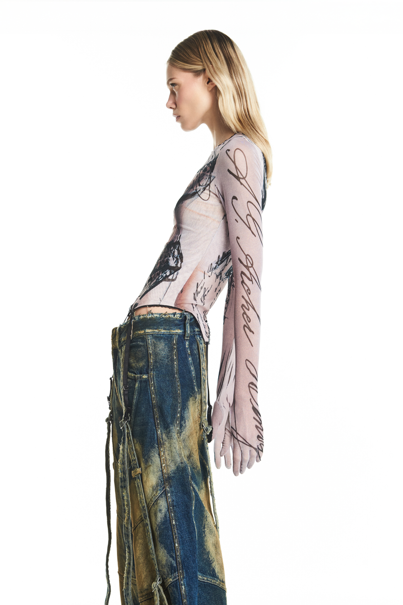 BLUSA MANGA LONGA LUVA TULE ESTAMPA CORSET (8928982335715)