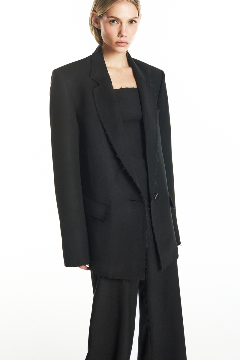 BLAZER ALFAIATARIA A FIO PATOU HEAVY PRETO (8928979386595)