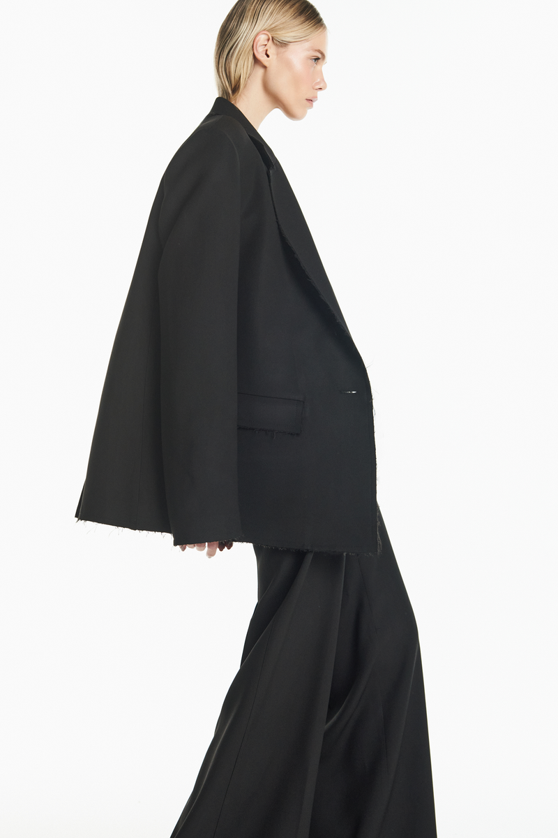 BLAZER ALFAIATARIA A FIO PATOU HEAVY PRETO (8928979386595)