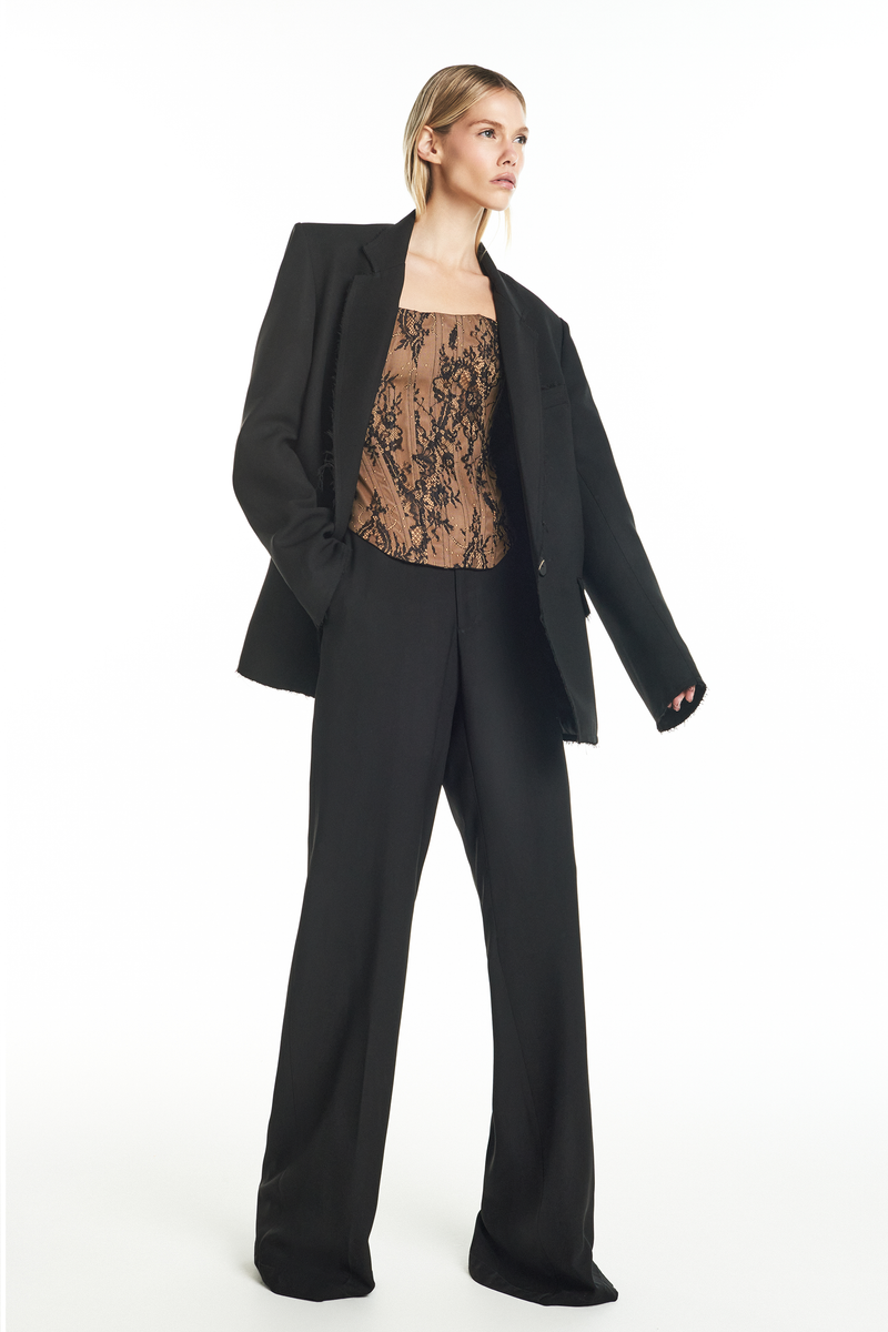 CALÇA ALFAIATARIA A FIO PATOU HEAVY PRETO (8928986595555)
