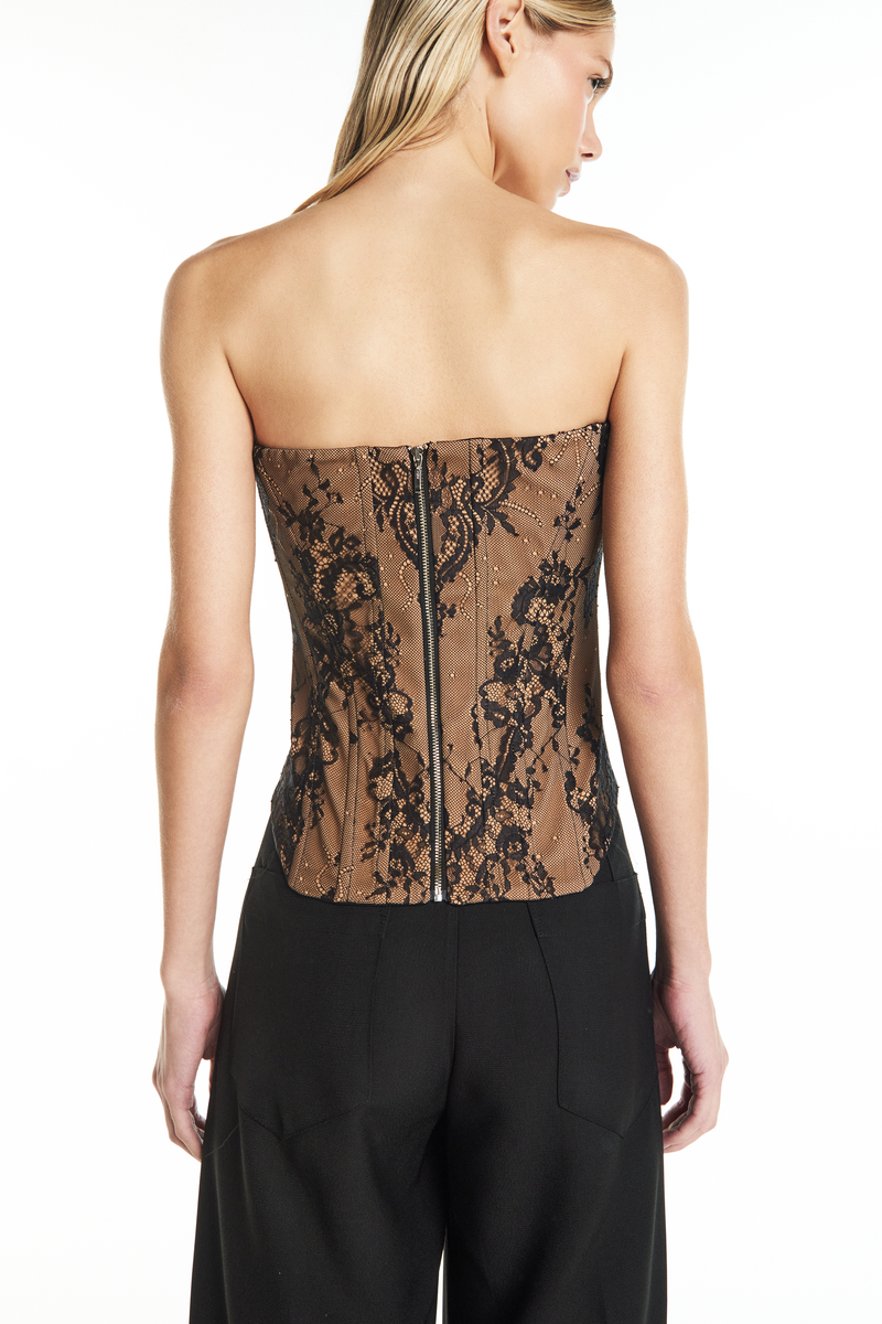TOP CORSET TOMARA QUE CAIA RENDA PRETA (8928997081315)