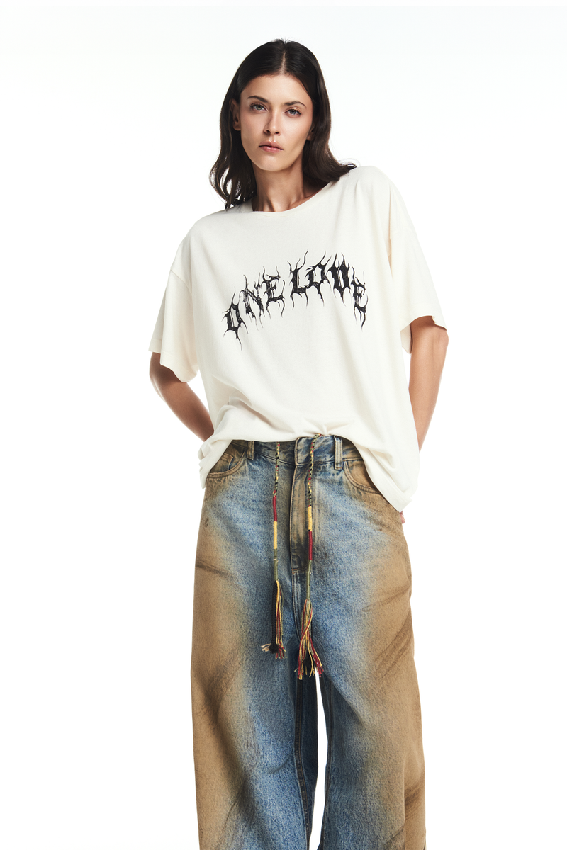 CALÇA JEANS BALLON MANCHADA DIRTY (8865107575011)