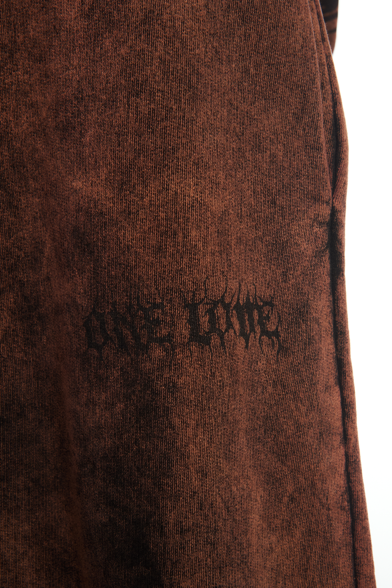 CALÇA MOLETOM ONE LOVE MARROM ESTONADO (8864518471907)