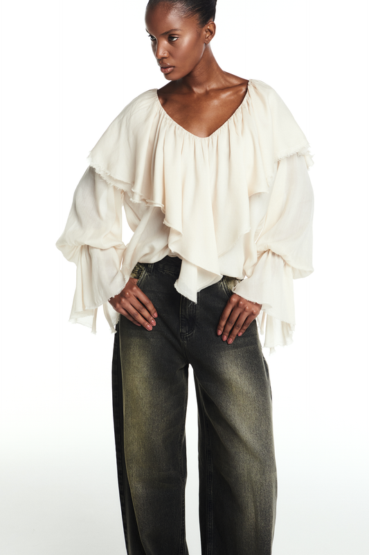 BATA BABADOS ALGODÃO E SEDA AREIA (8864517193955)