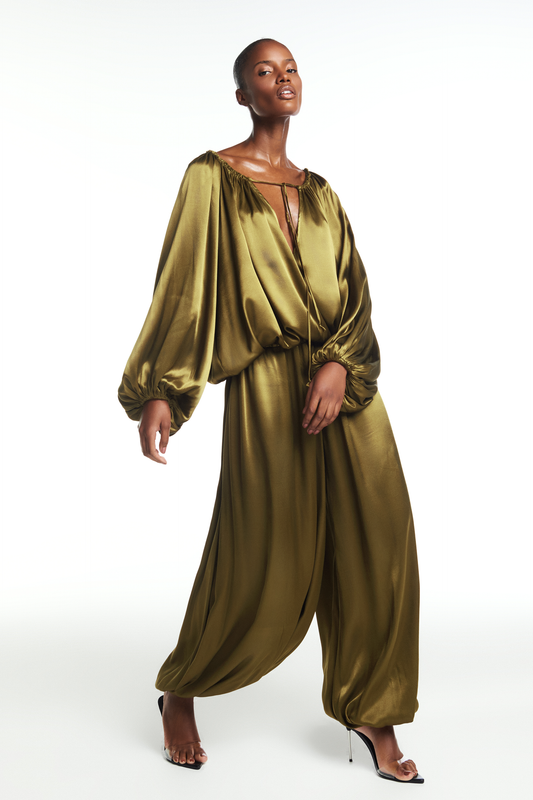 BATA AMPLA ELÁSTICO BARRA CETIM VERDE (8864517030115)