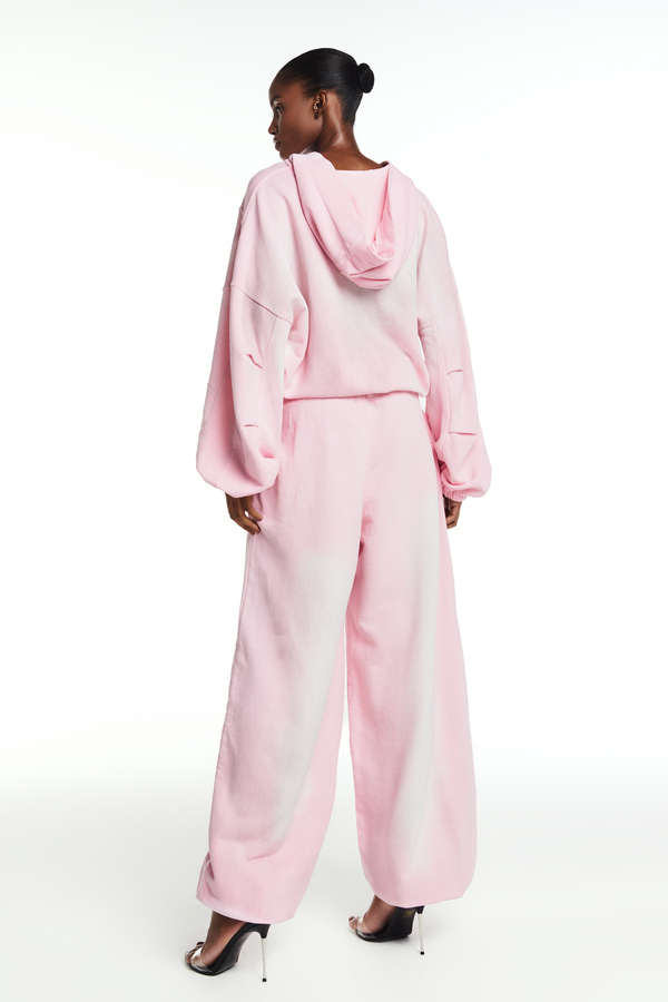 CALÇA MOLETOM RECORTES ROSA ESTONADO (8864518537443)