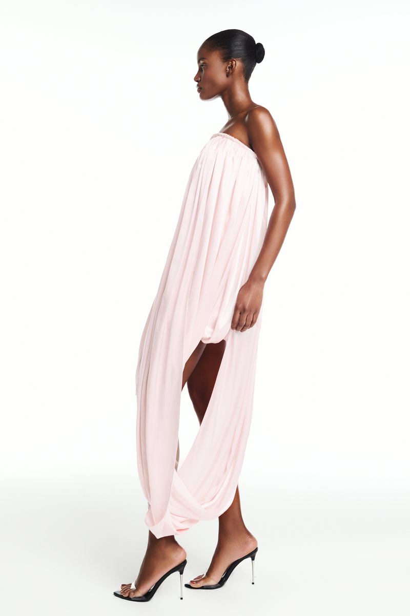 VESTIDO TOMARA QUE CAIA TORCIDO CETIM ROSA (8864520241379)