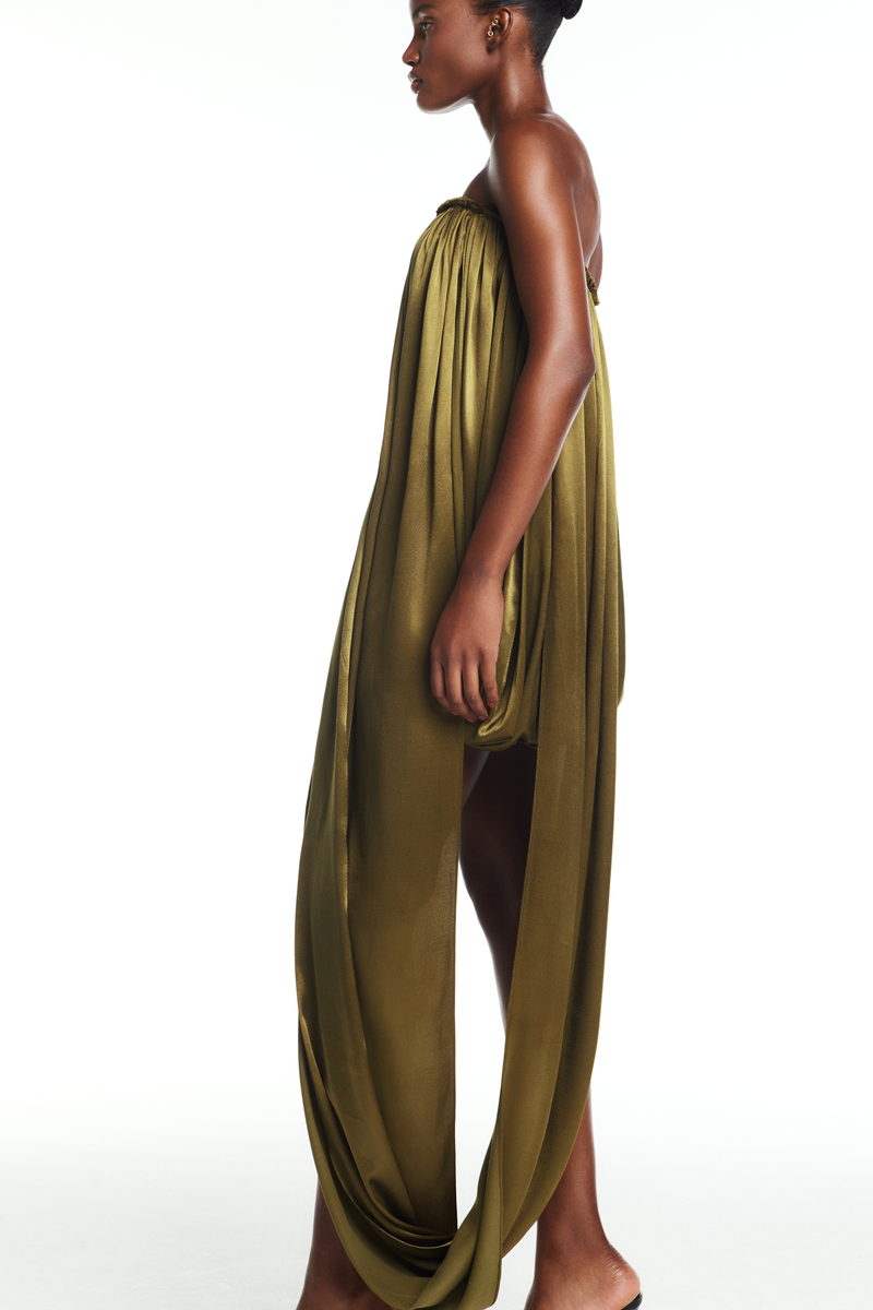 VESTIDO TOMARA QUE CAIA TORCIDO CETIM VERDE (8864520274147)