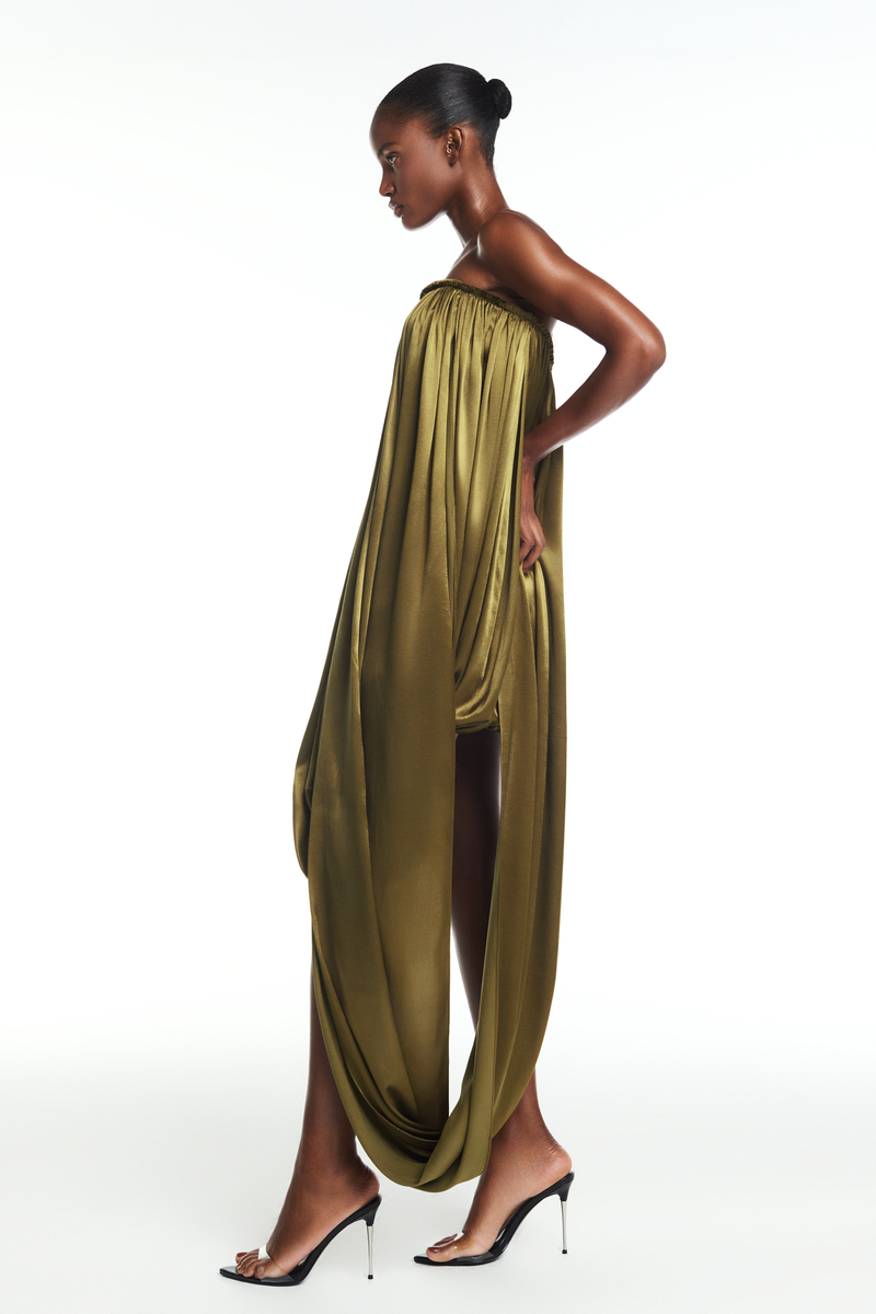 VESTIDO TOMARA QUE CAIA TORCIDO CETIM VERDE (8864520274147)