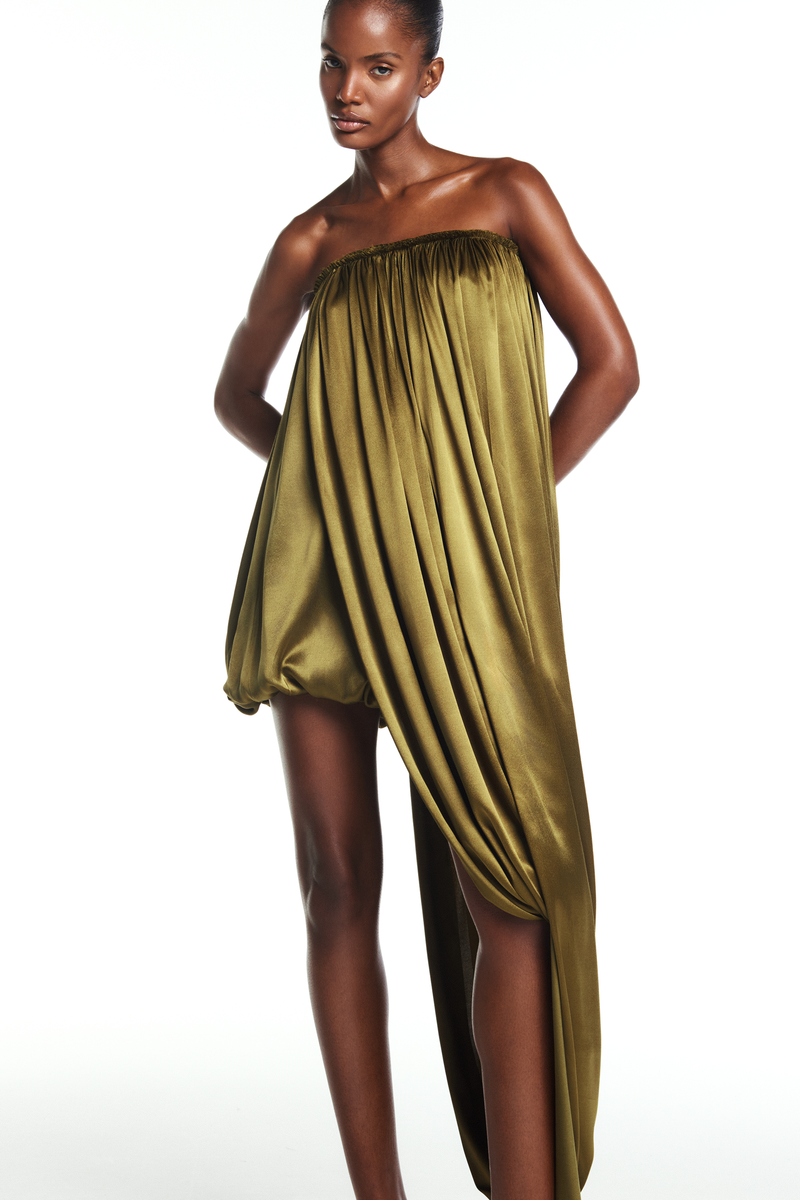 VESTIDO TOMARA QUE CAIA TORCIDO CETIM VERDE (8864520274147)