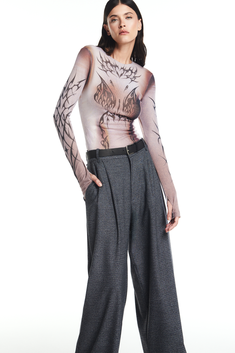 BLUSA MANGA LONGA TULE TRIBAL ONE LOVE (8864601964771)