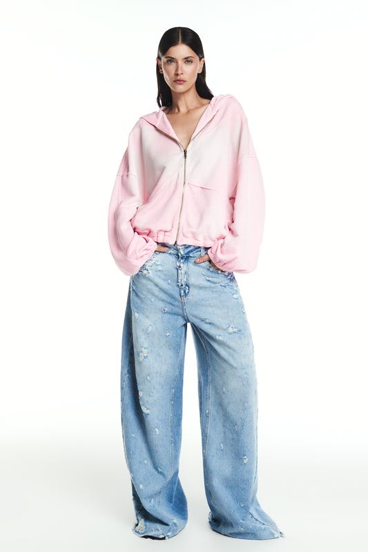 CALÇA JEANS PERNA AMPLA DESTROYED (8865107607779)