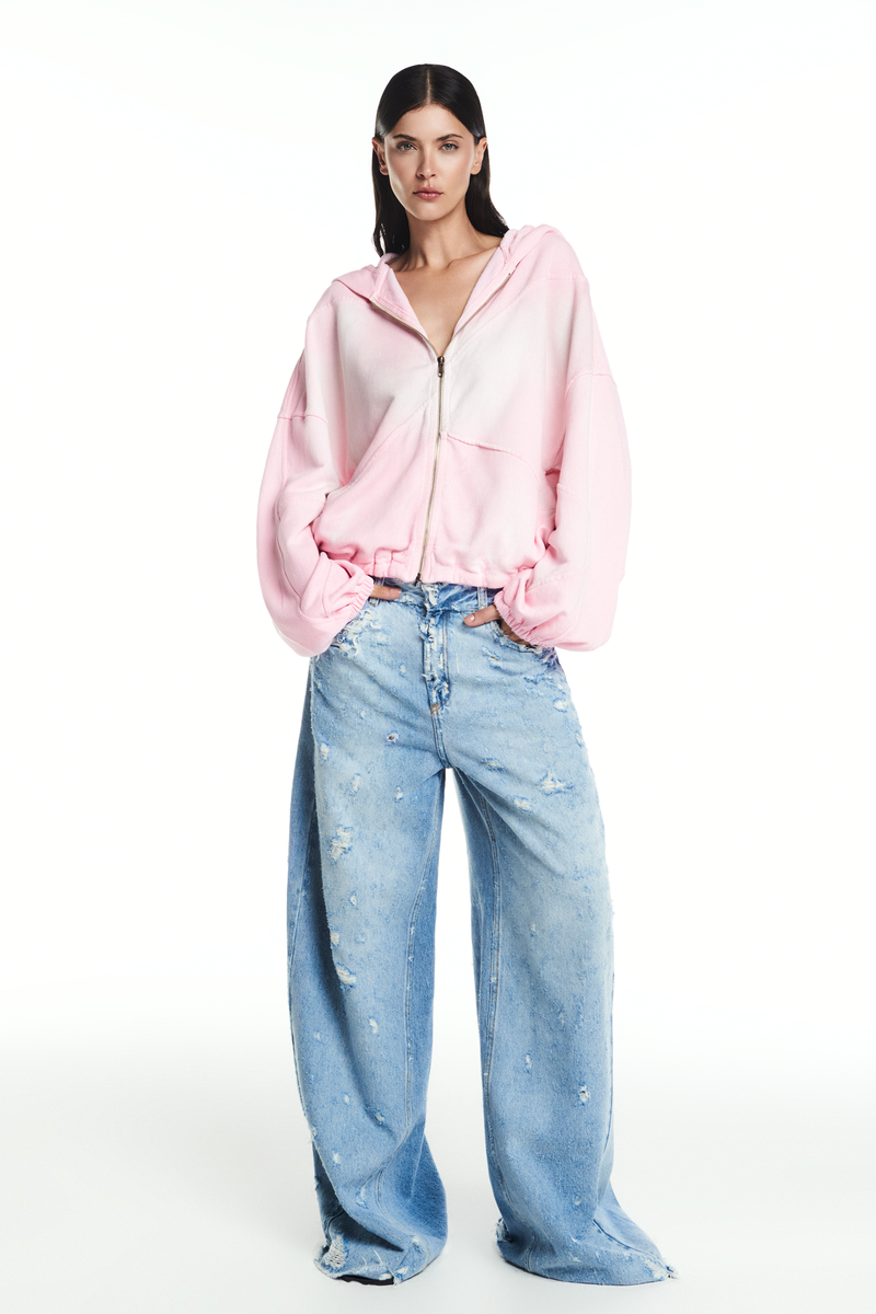 CALÇA JEANS PERNA AMPLA DESTROYED (8865107607779)