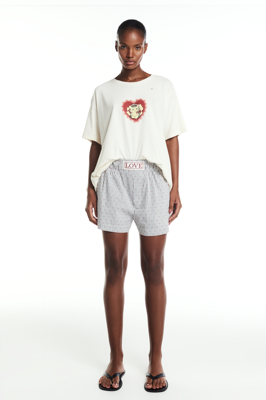SHORTS ELÁSTICO CÓS BORDADO LOVE (8944688955619)