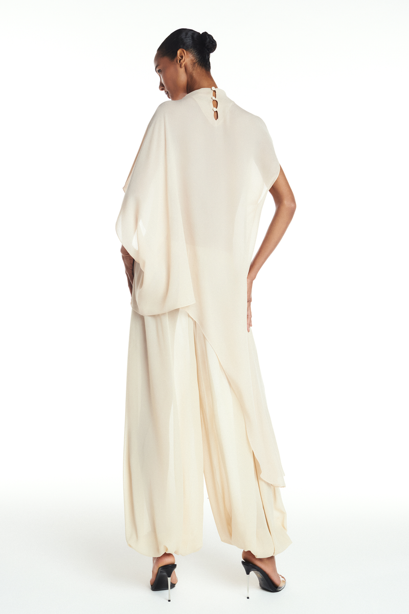 BLUSA KAFTAN ASSIMÉTRICA GEORGETE MANTEIGA (8904896872675)
