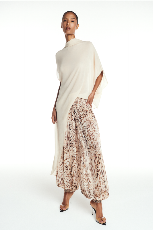 BLUSA KAFTAN ASSIMÉTRICA GEORGETE MANTEIGA (8904896872675)