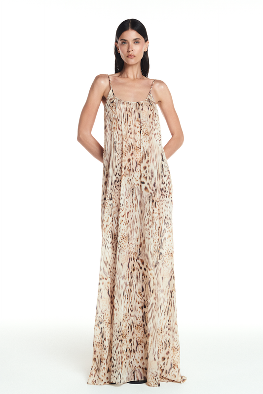 VESTIDO ALÇA AMPLO LONGO ALGODÃO ONÇA (8904899264739)