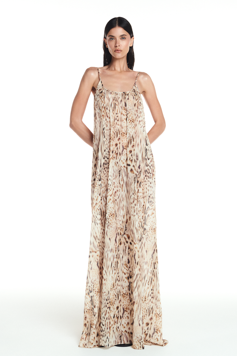 VESTIDO ALÇA AMPLO LONGO ALGODÃO ONÇA (8904899264739)