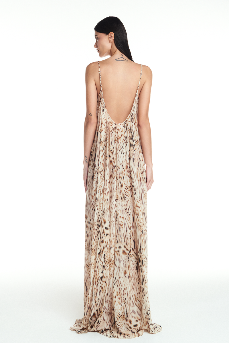 VESTIDO ALÇA AMPLO LONGO ALGODÃO ONÇA (8904899264739)