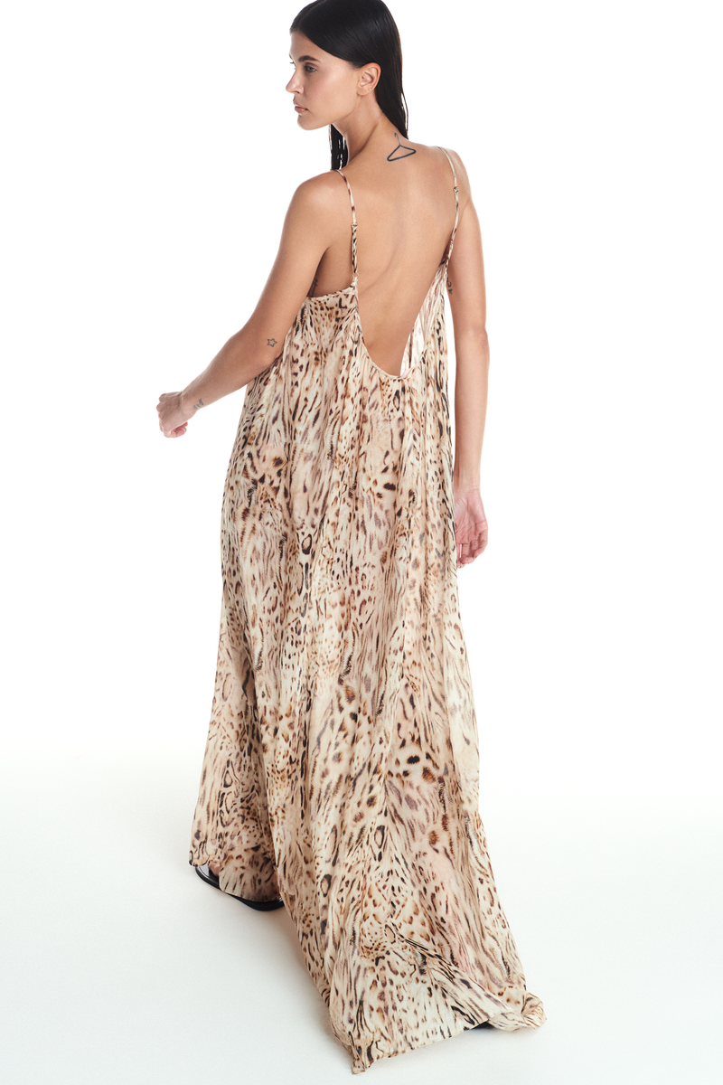VESTIDO ALÇA AMPLO LONGO ALGODÃO ONÇA (8904899264739)