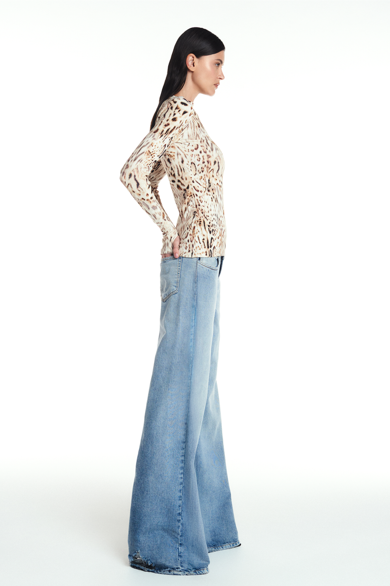CALÇA JEANS FLARE CINTURA BAIXA (8906273456355)