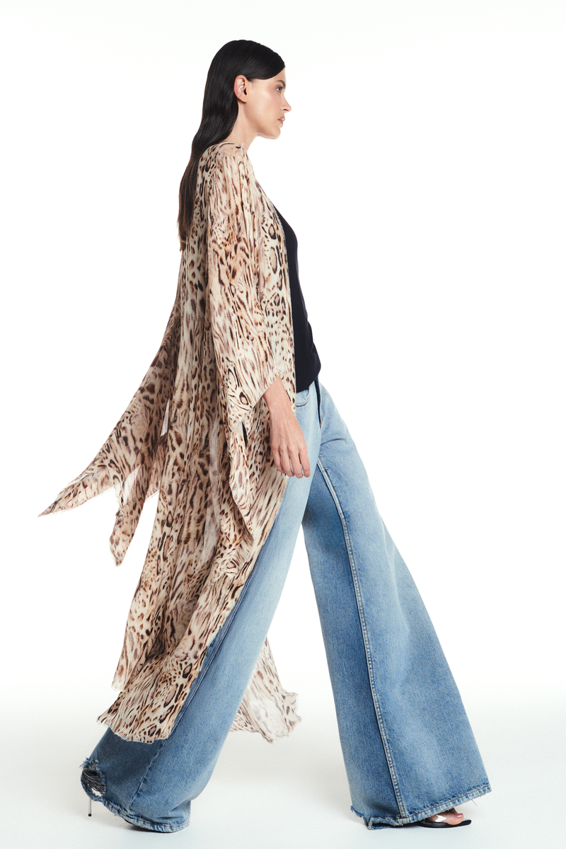 KIMONO LONGO MANGA LONGA GEORGETE ONÇA (8904898609379)