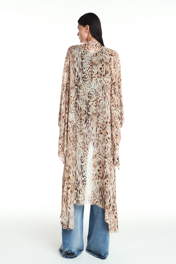 KIMONO LONGO MANGA LONGA GEORGETE ONÇA (8904898609379)
