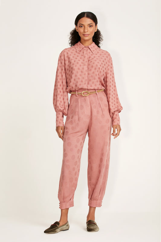 CALÇA JACQUARD POÁ ROSA VELHO (6801465933989)