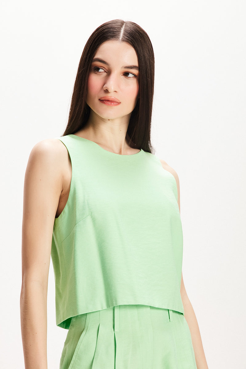 BLUSA SEM MANGA ALFAIATARIA VERDE (7815414186211)