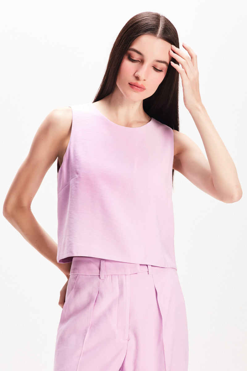 BLUSA SEM MANGA ALFAIATARIA ROSA (7815413956835)