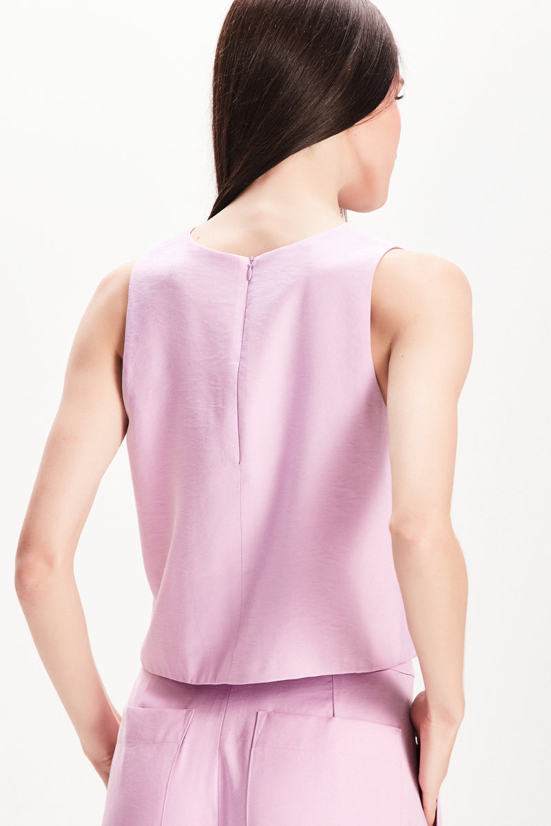 BLUSA SEM MANGA ALFAIATARIA ROSA (7815413956835)