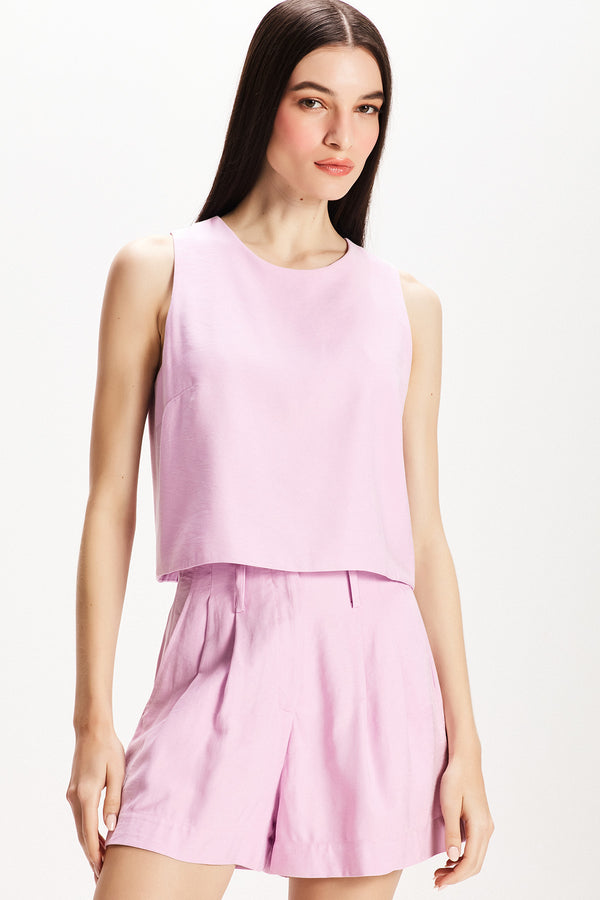 SHORTS CINTURA ALTA ALFAIATARIA ROSA (7815418773731)