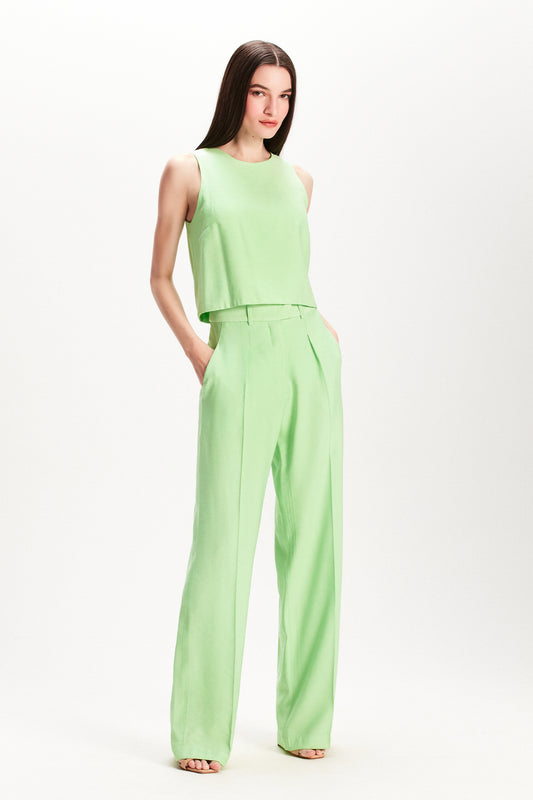 CALÇA PREGAS ALFAIATARIA VERDE (7815415595235)