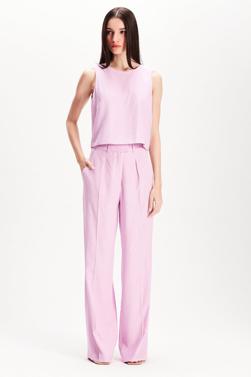 CALÇA PREGAS ALFAIATARIA ROSA (7815415333091)