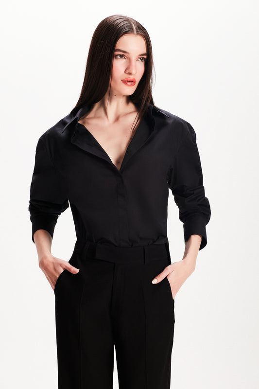 CAMISA TRICOLINE PRETA (7815416774883)