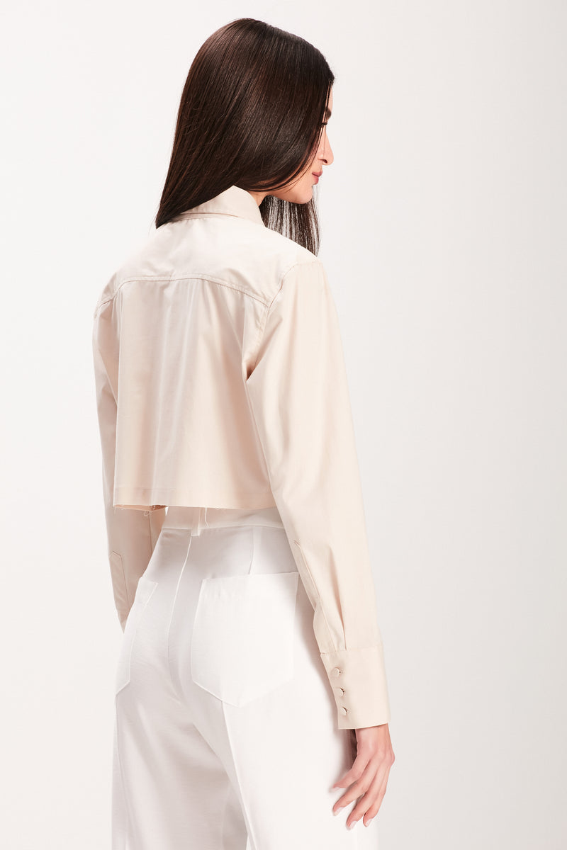 CAMISA CROPPED TRICOLINE BEGE CLARA (7855153643747)