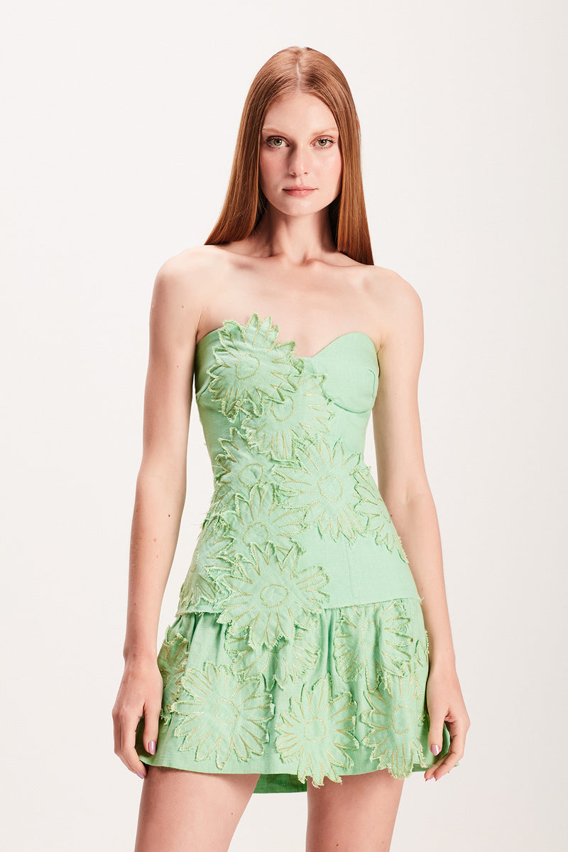 TOP ESTRUTURADO LINHO FLORES BORDADAS VERDE (7855156101347)