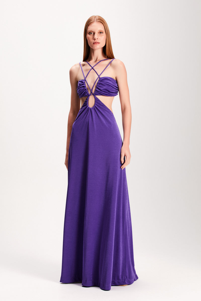 VESTIDO LONGO ALÇAS ILUSIONE ROXO (7893688975587)